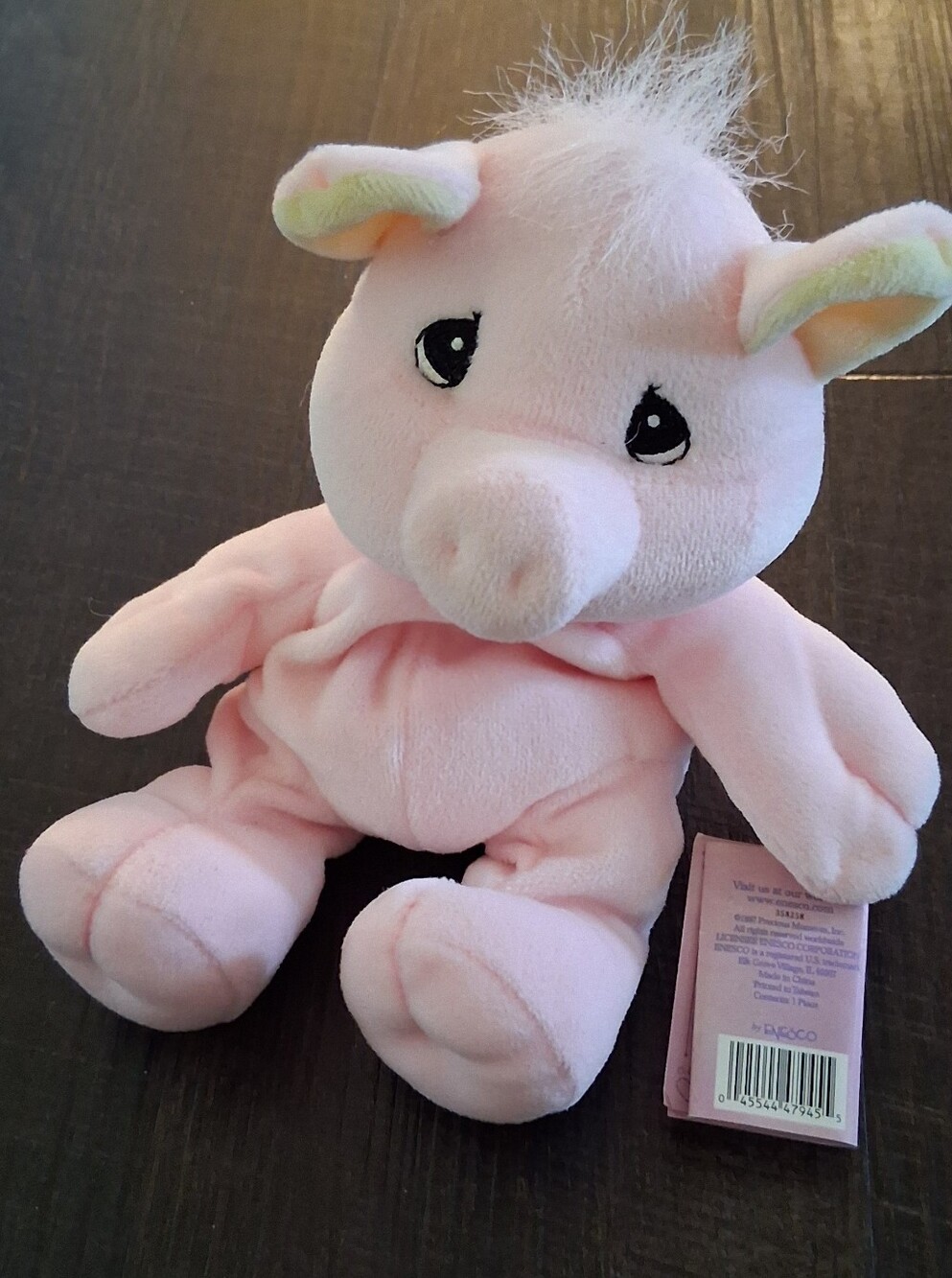 Precious Moments Tender Tails pink pig plush